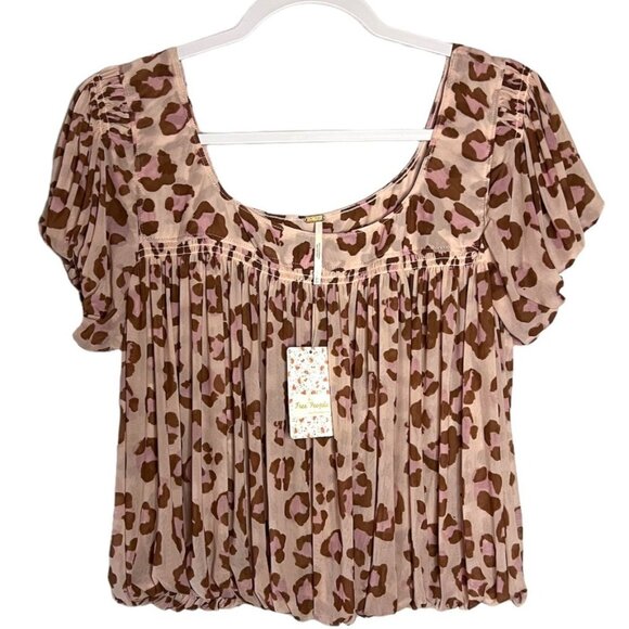 Free People Women's Meg's Cropped Blouse Size XS NWT - Picture 1 of 3